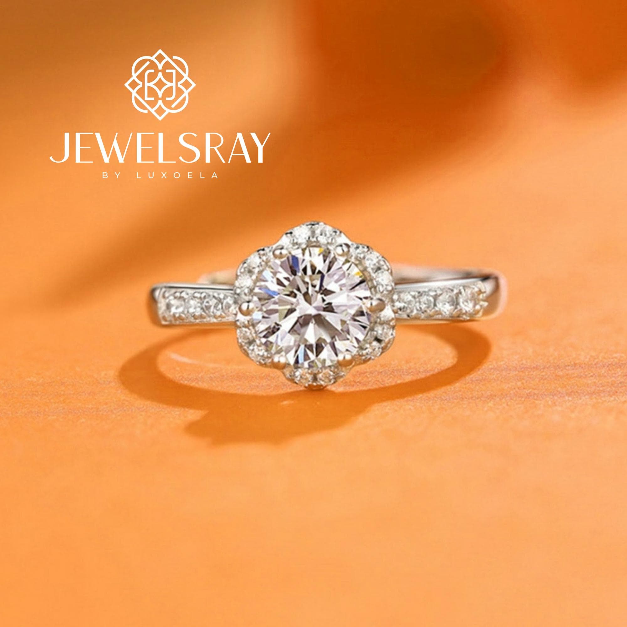 Cincin Kawin Arianell Moissanite Ring Adjustable Diamond Look Lamaran
