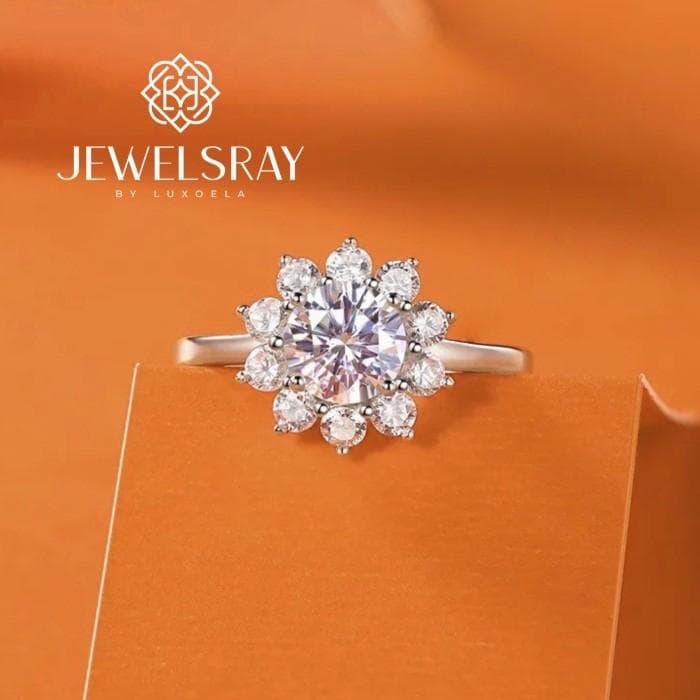 Azzure Ring Adjustable Moissanite - Diamond Look Cincin Kawin Berlian
