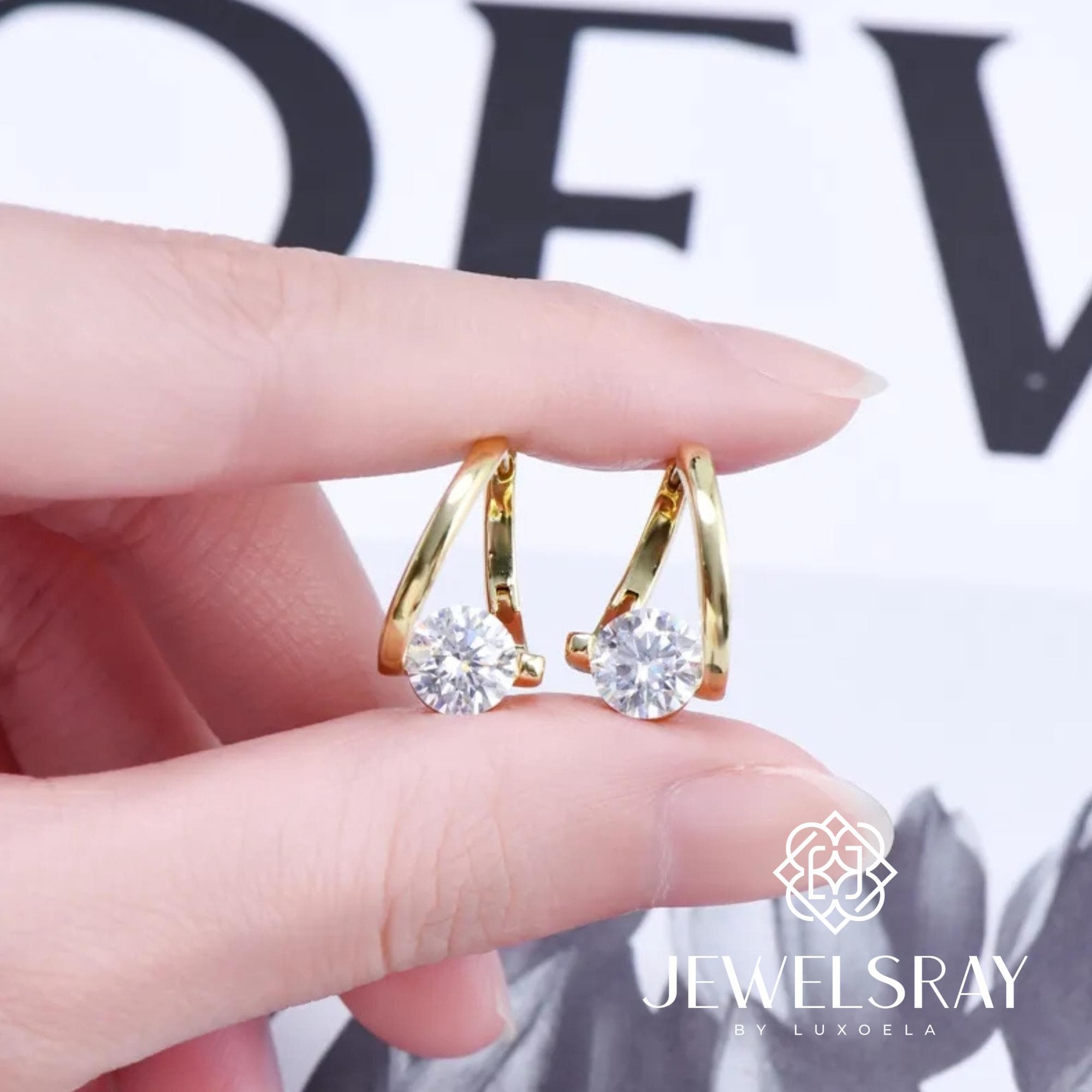 Anting Margaret Moissanite Earring Diamond Look Lamaran tunangan kawin