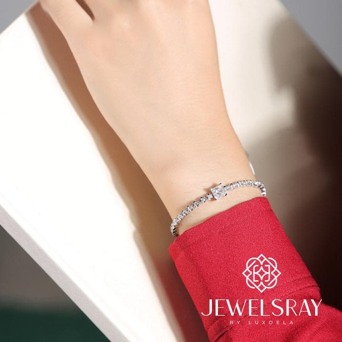 Gelang Emillie Moissanite Bracelet Diamond Look Tunangan Kawin Lamaran