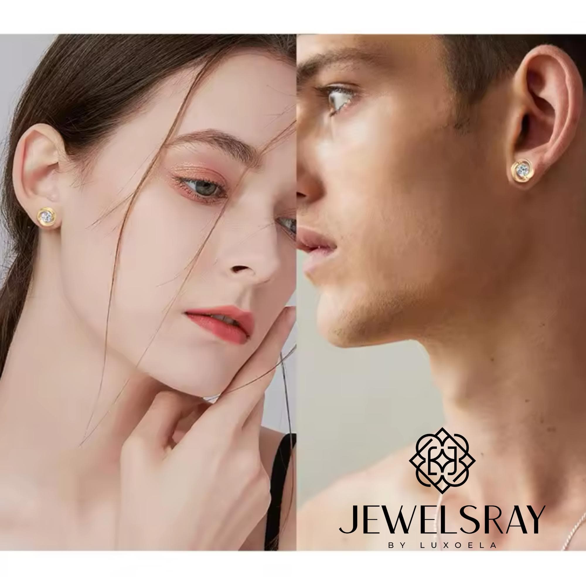 Anting Roscoe Moissanite Earrings 0.5 Carat Perhiasan Elegant Solitaire Fancy Diamond Look Jewelry Kawin Tunangan Wedding Engagement Lamaran Married Bridal Jewelsray Intan Permata Luxoela 0.5 Carat