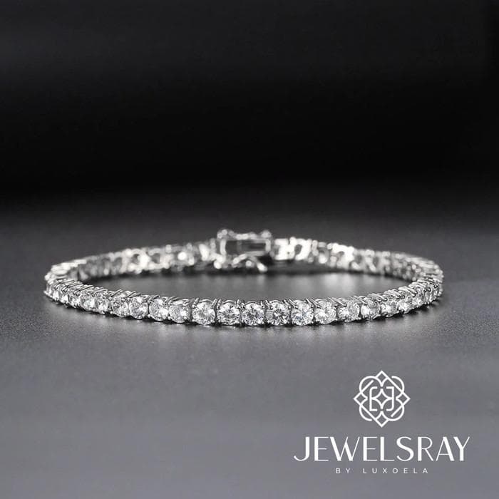 Gelang Arden Tennis Bracelet Diamond Look Perhiasan Kawin Jewelsray CZ