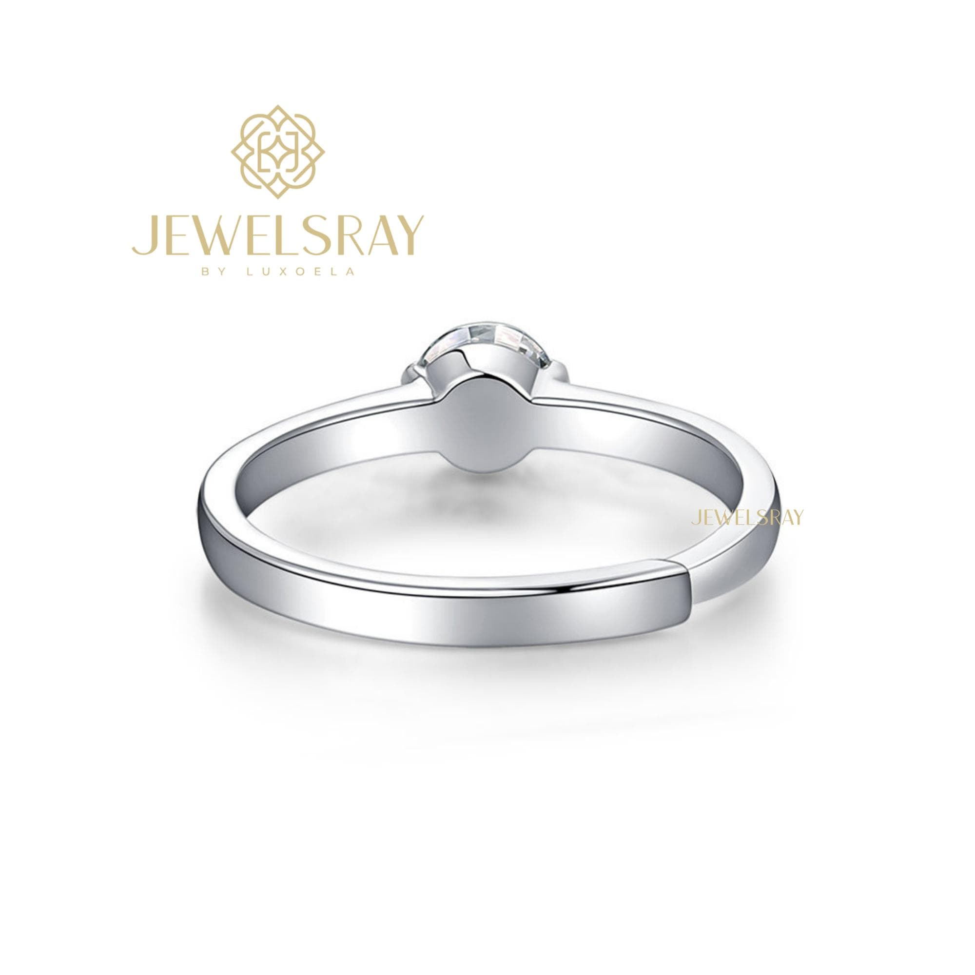 Cincin Kawin Tissa Moissanite Ring Adjustable Diamond Look Lamaran