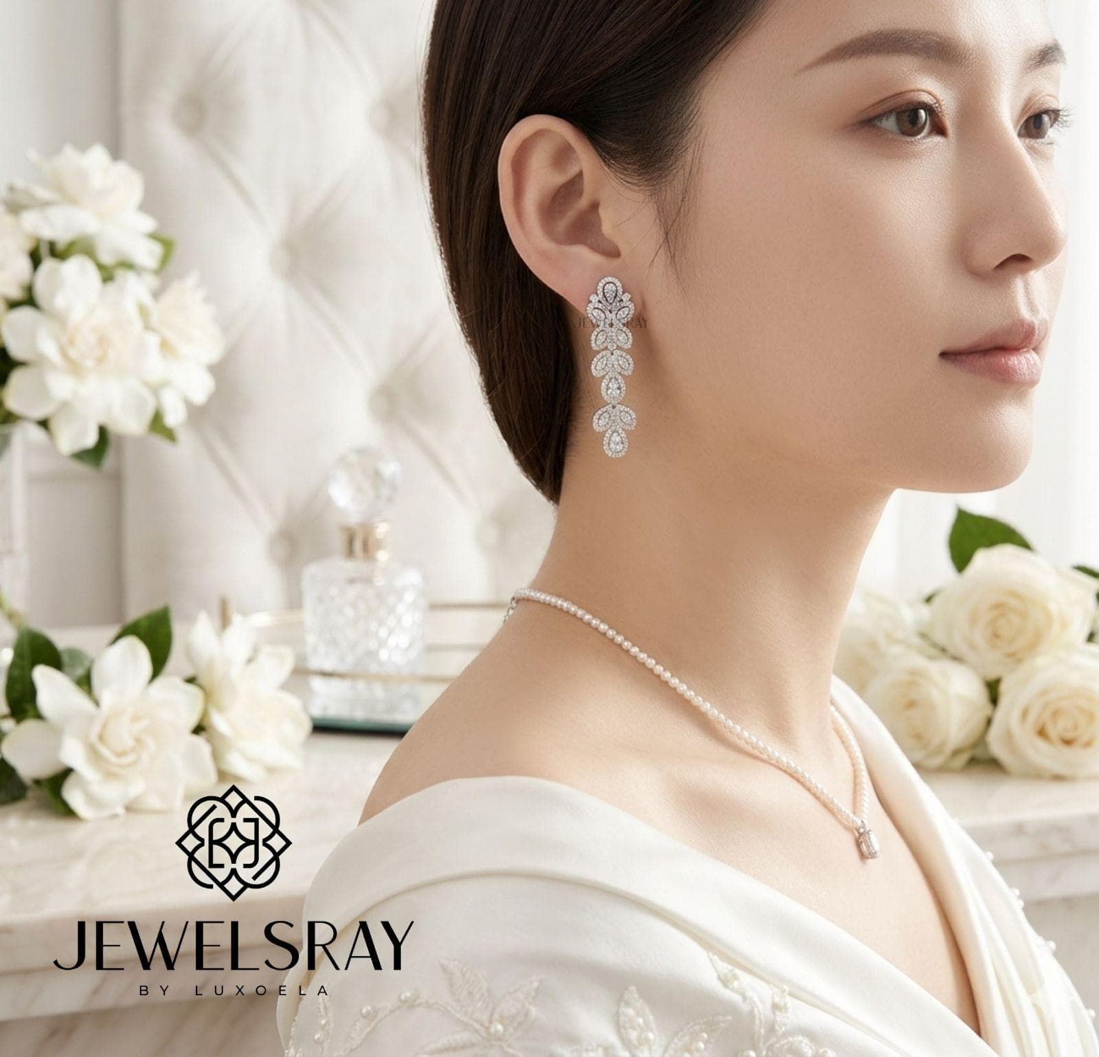 Anting Pesta Chuncheon Earrings Perhiasan Tunangan Lamaran Kawin Fancy Wedding Elegant Engagement Married Bridal Jewelsray CZ Luxoela