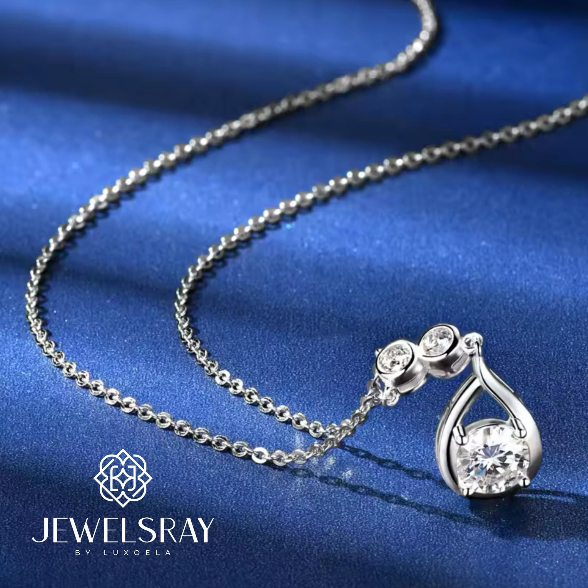 Geeta Necklace - Moissanite Necklace Diamond Look Lamaran Kawin Tunangan