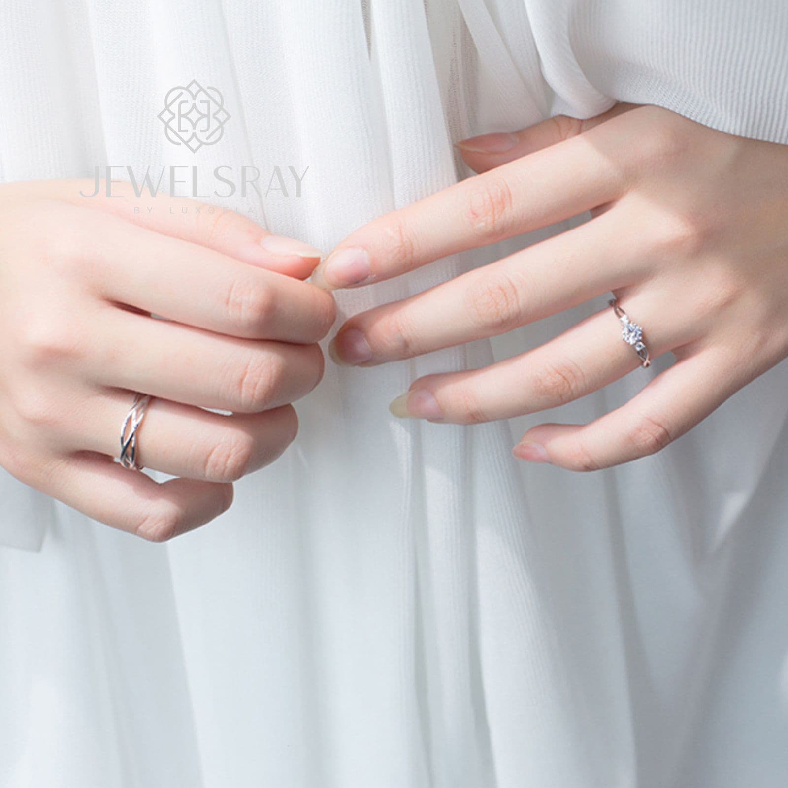 Ananta Wedding Ring Set Moissanite Cincin Diamond Lamaran Kawin Tunangan Couple Ring