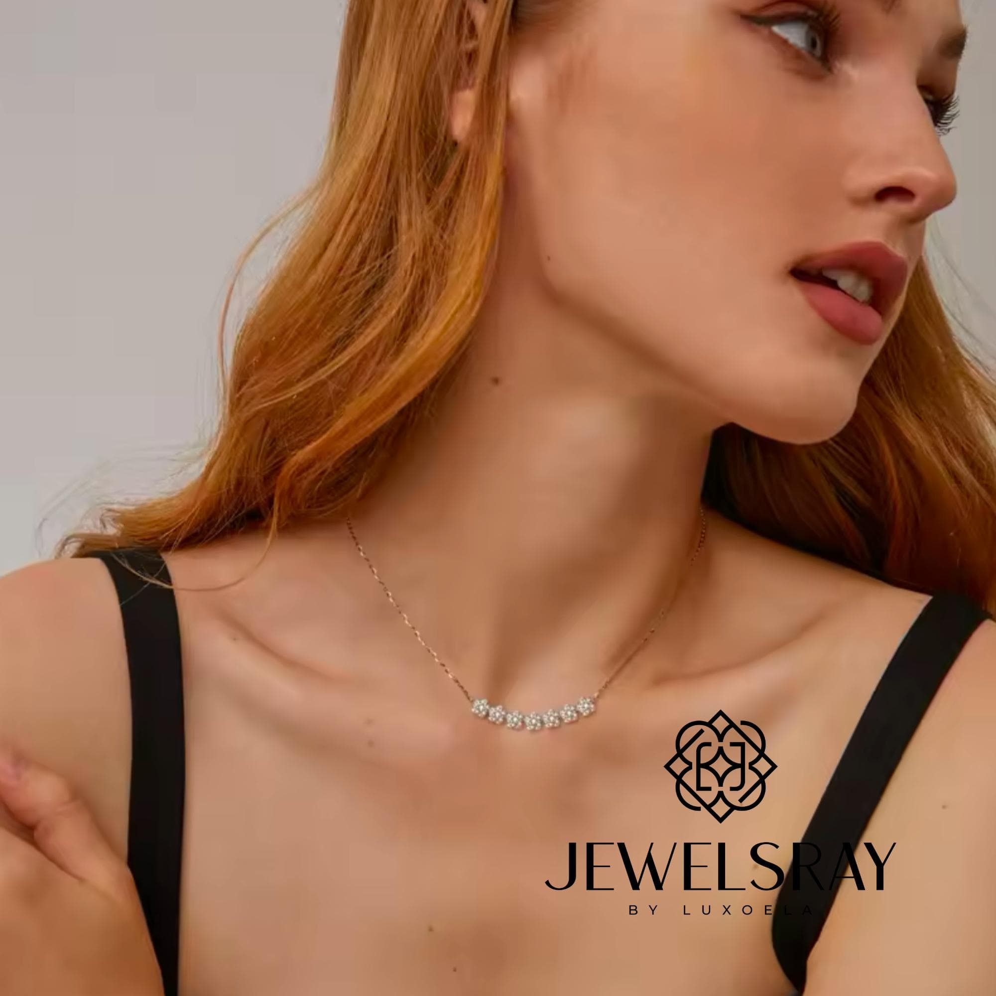 Barlett Necklace - Moissanite Necklace Diamond Look Lamaran Kawin Tunangan