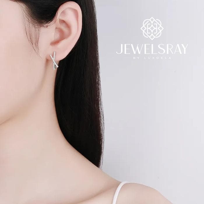 Anting Leanne Moissanite Earring Diamond Look Lamaran tunangan kawin