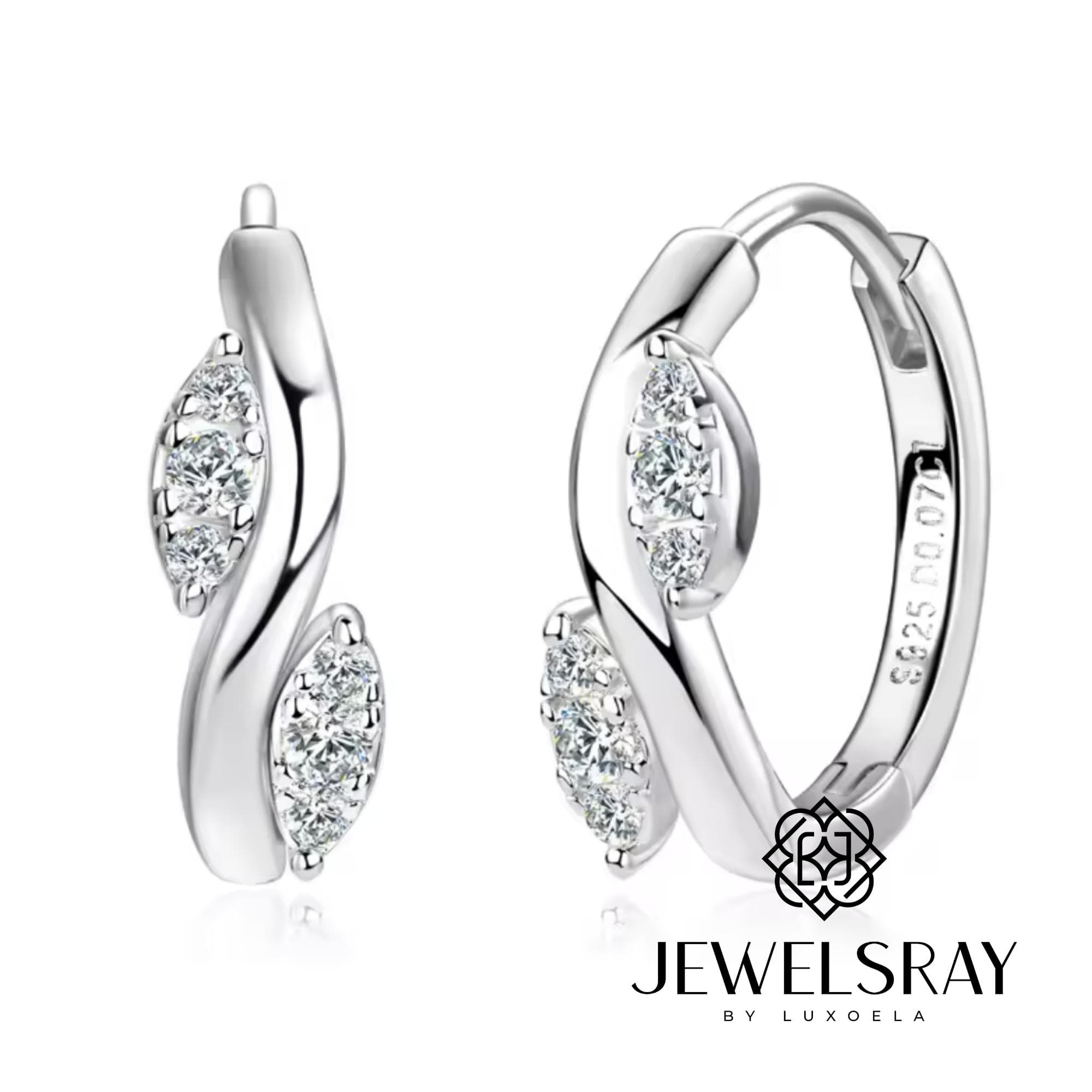 Anting Avila Moissanite Earrings Perhiasan Elegant Solitaire Fancy Diamond Look Jewelry Kawin Tunangan Wedding Engagement Lamaran Married Bridal Jewelsray Intan Permata