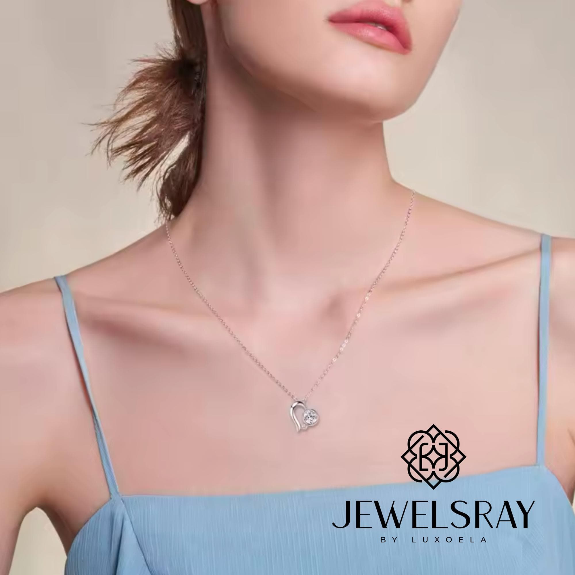 Mirren Necklace - Moissanite Necklace Diamond Look Lamaran Kawin Tunangan
