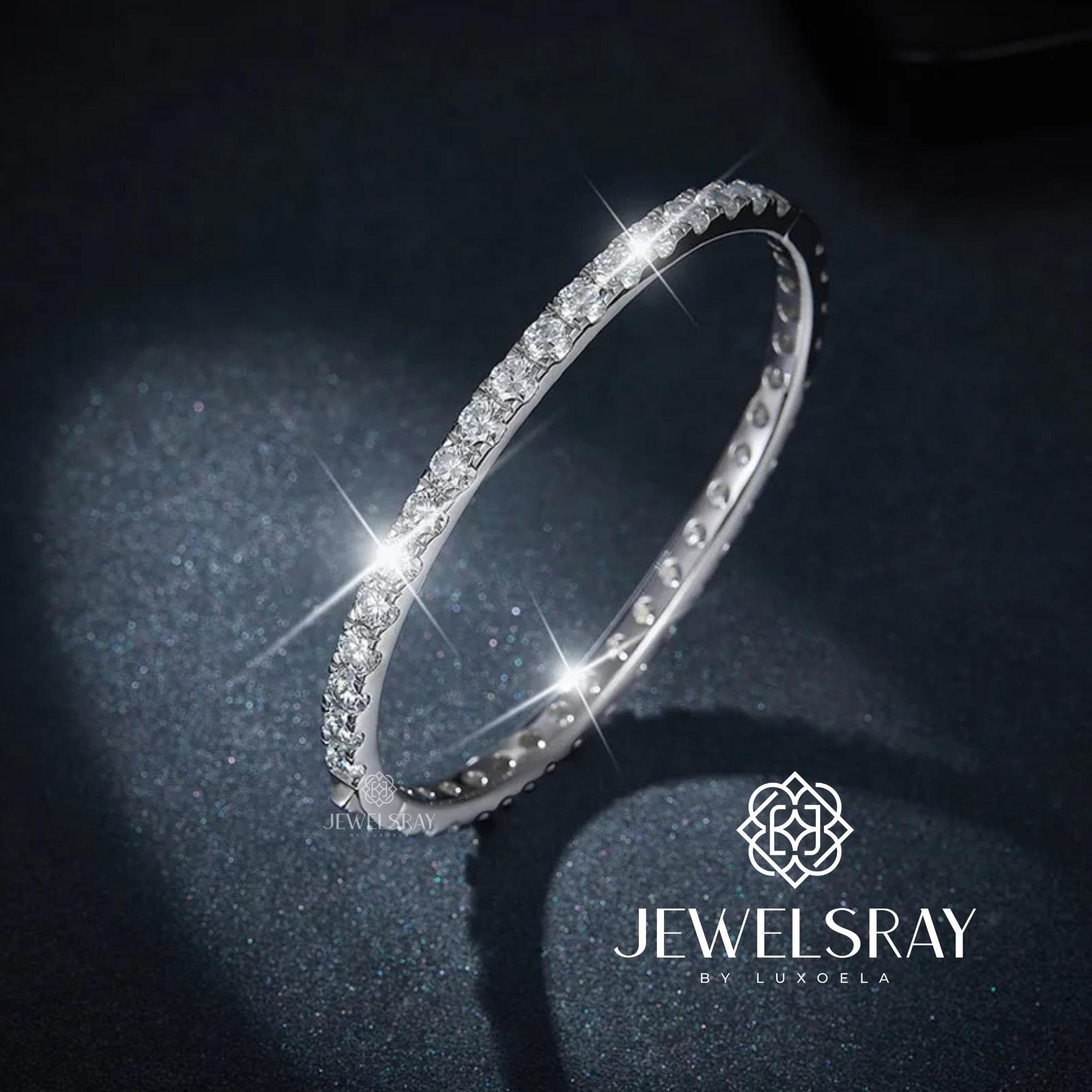 Monalisa Bangle Tennis Moissanite Bracelet Diamond Look Kawin Tunangan