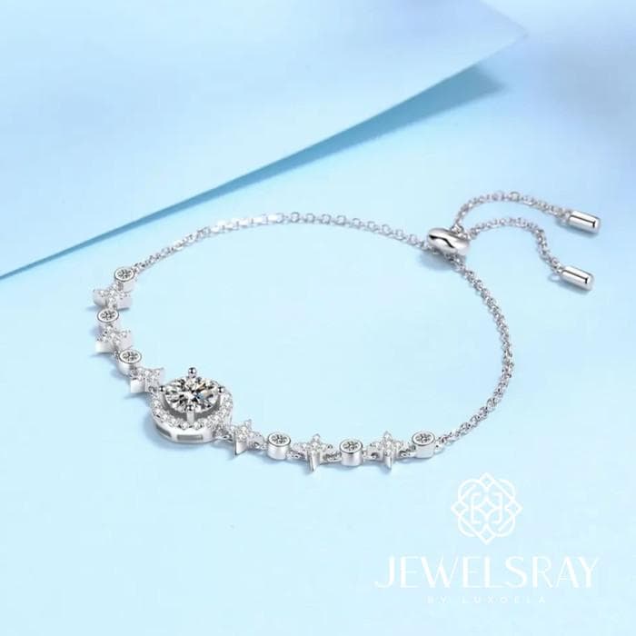 Gelang Estelle Moissanite Bracelet Diamond Look Tunangan Kawin Lamaran