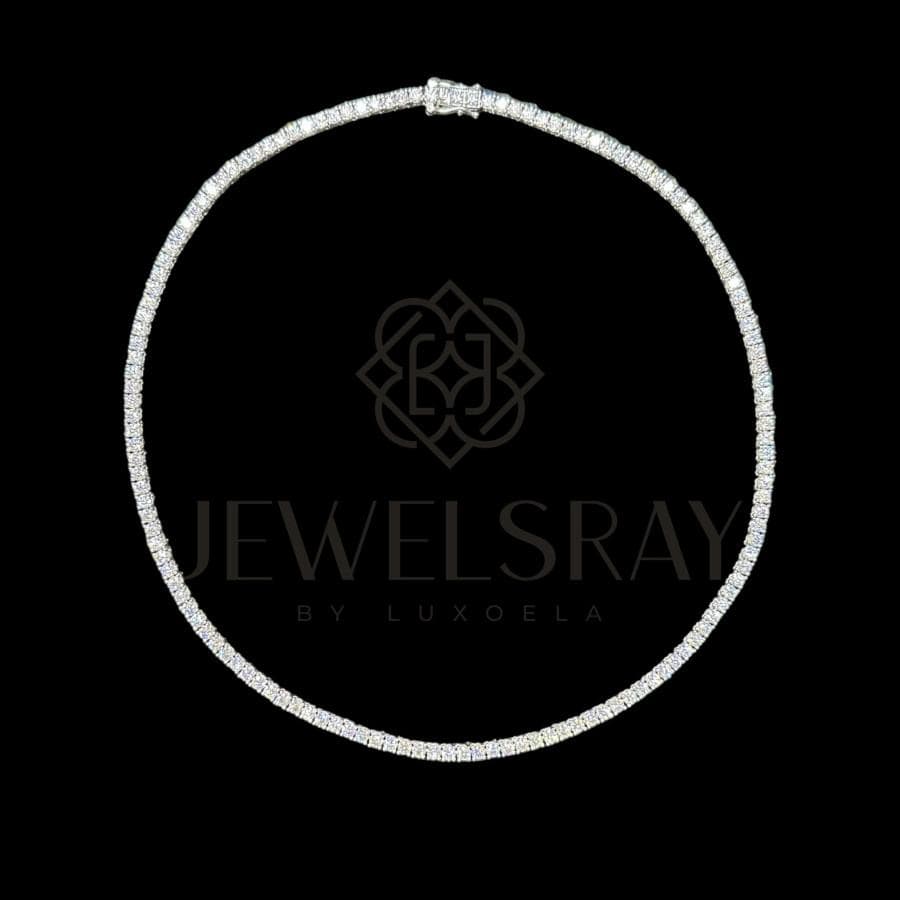 Kalung Tennis Moissanite Libertee Long Chain Necklace Fancy Elegant Bride Jewels