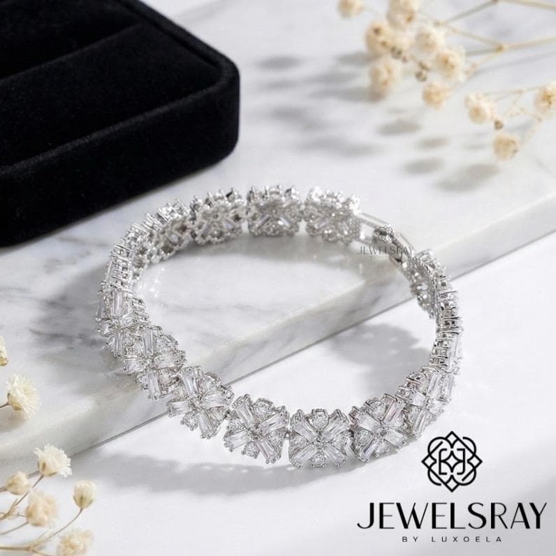Jewelsray Gelang Pesta Annecy Bracelet Perhiasan Elegant Fancy Jewelry Wedding CZ Jewelsray Luxoela