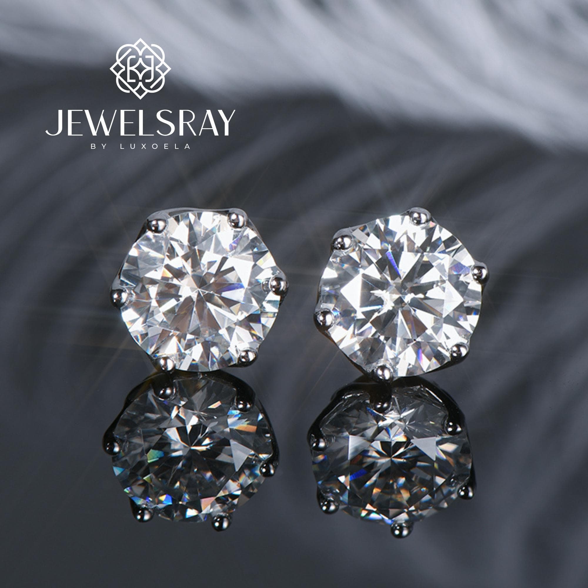 Rory Earrings - Moissanite Diamond Sertifikat GRA anting berlian