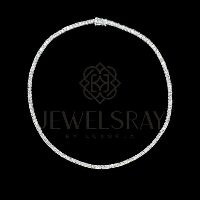 Kalung Tennis Moissanite Libertee Necklace Fancy Elegant Bride Jewels
