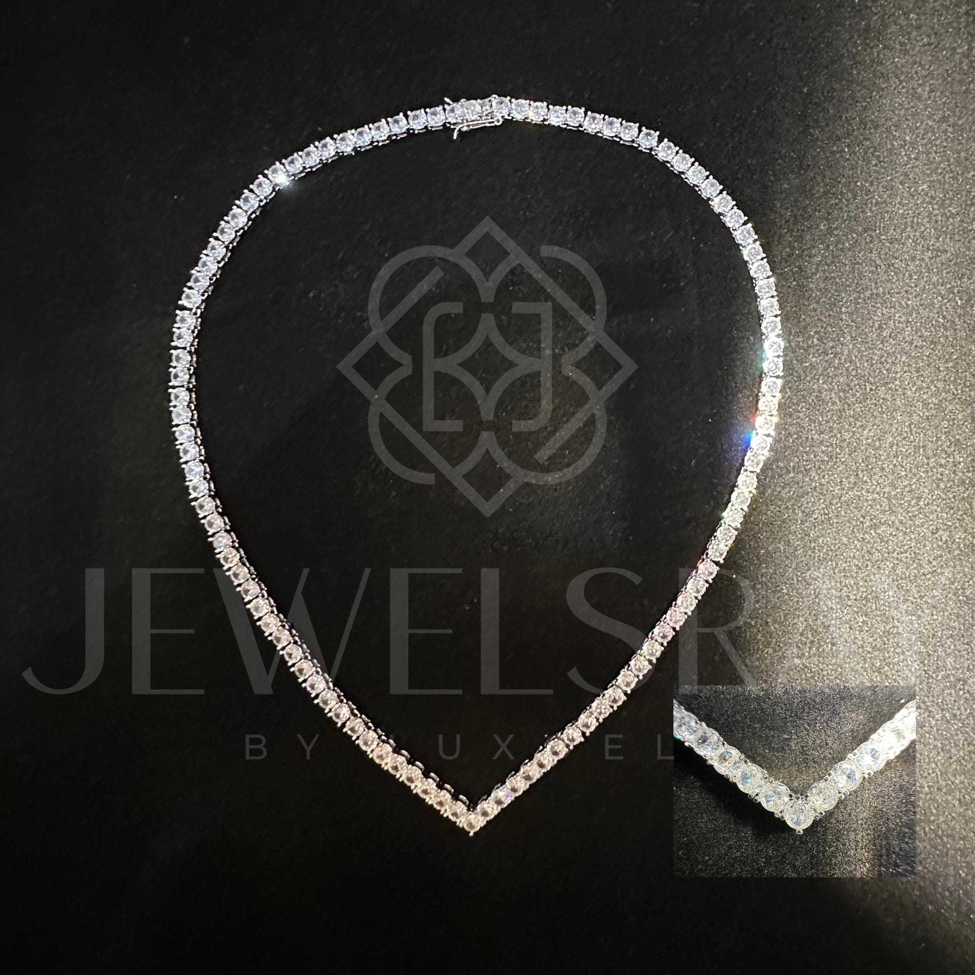 Allegra Tennis Necklace Bridal Set - Kalung Nagita Aurel Diamond Look