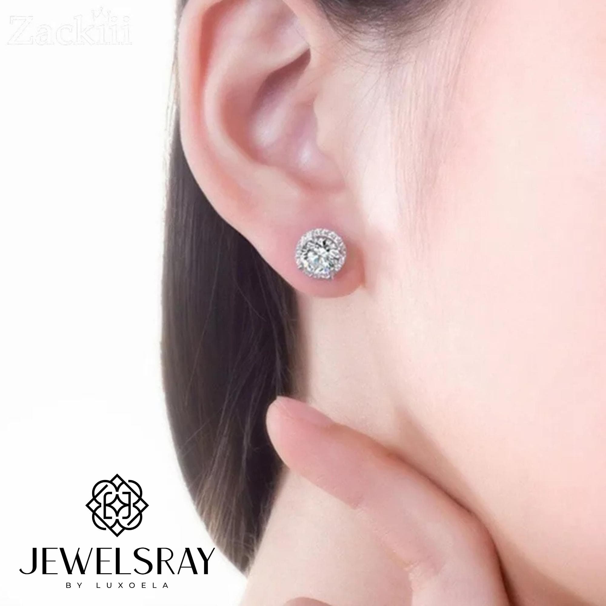JewelsRay by Luxoela - Hermione Earrings (Moissanite)