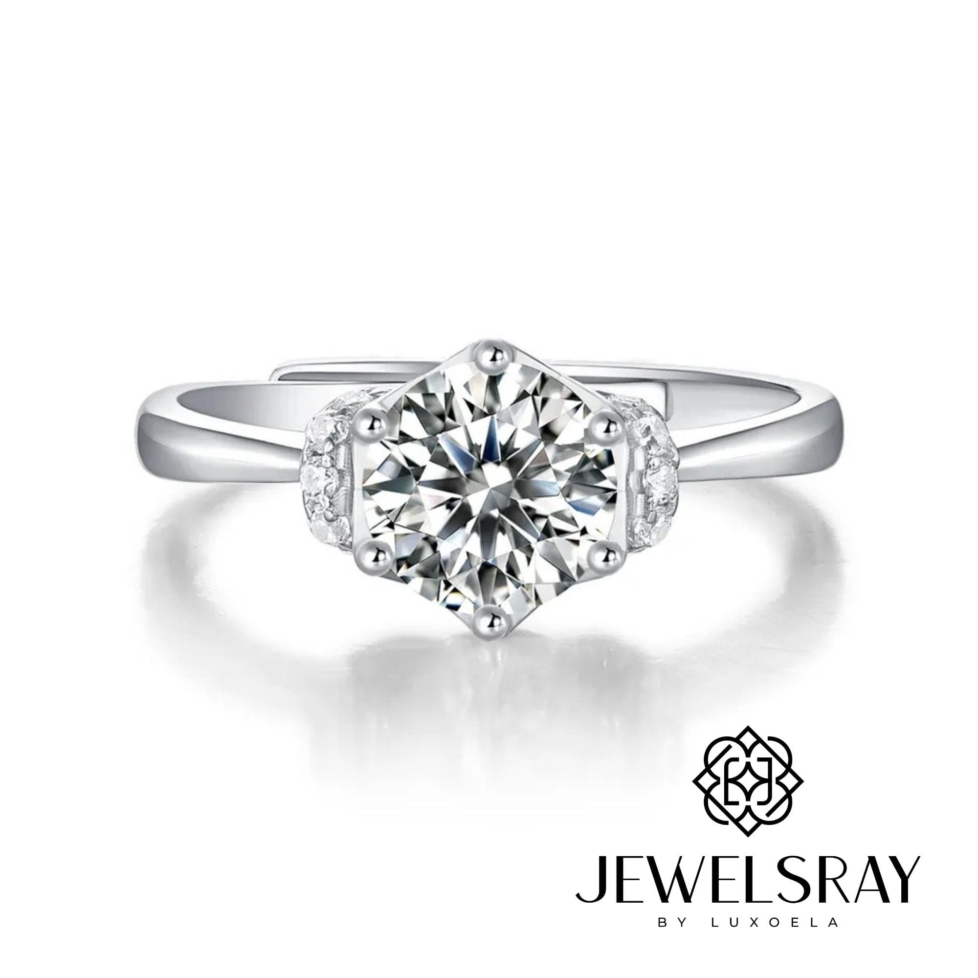 Cincin Lowena Moissanite Ring Diamond Look Lamaran Tunangan Kawin