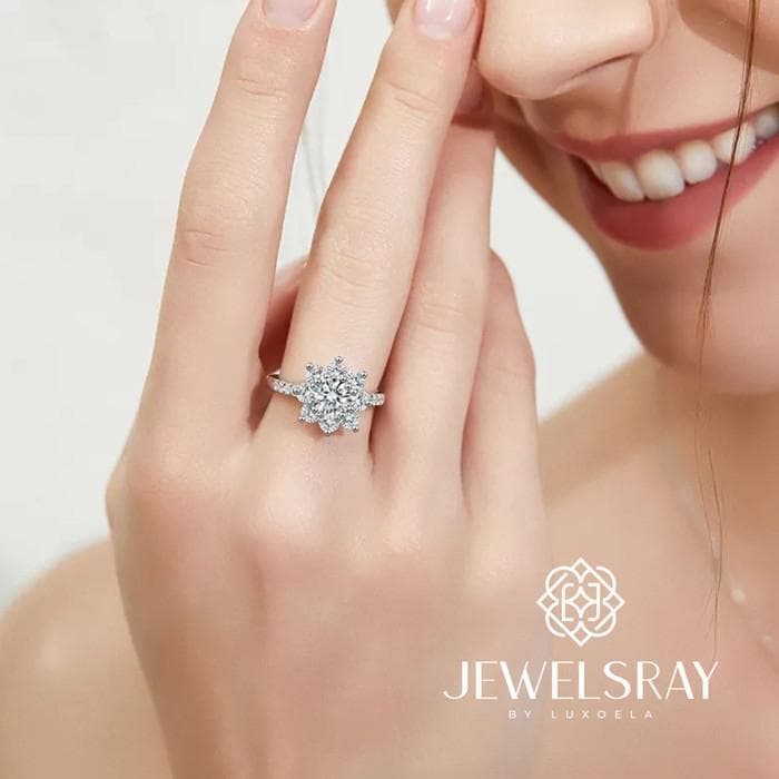 Azzure Ring Adjustable Moissanite - Diamond Look Cincin Kawin Berlian
