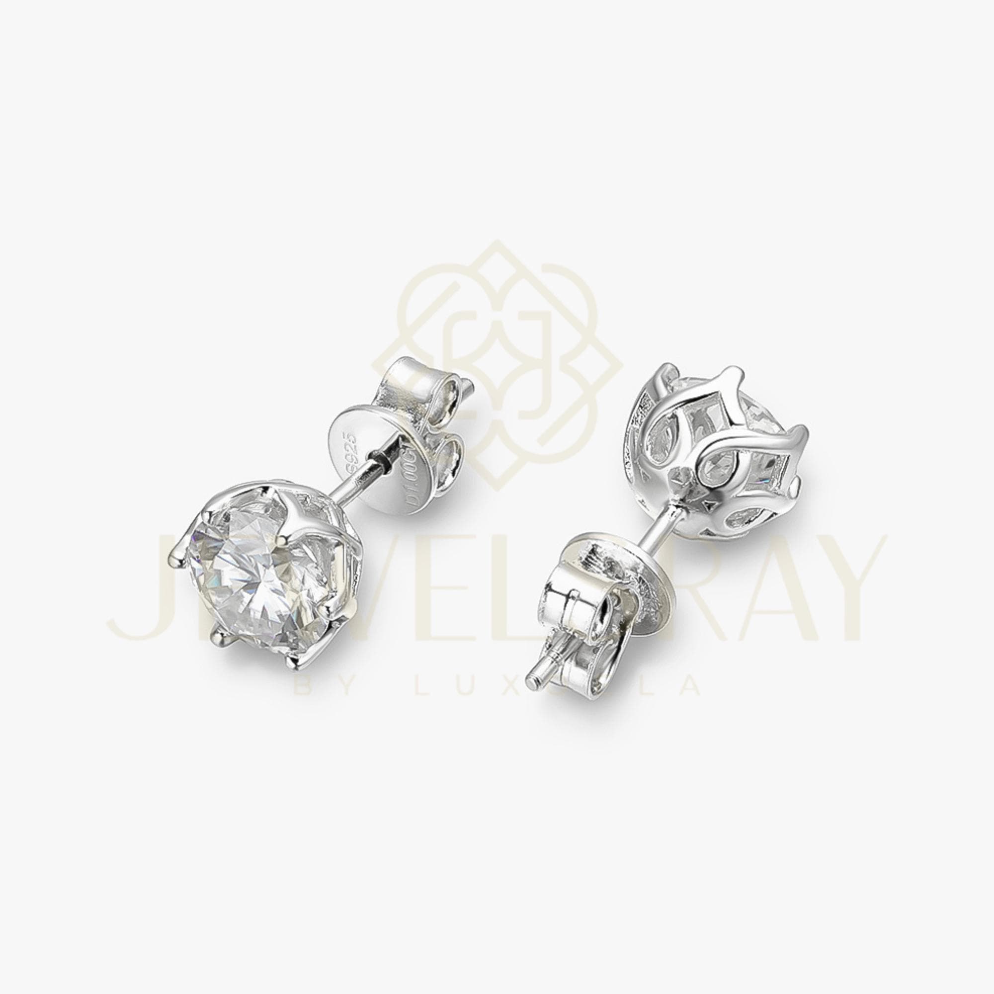 Rory Earrings - Moissanite Diamond Sertifikat GRA anting berlian