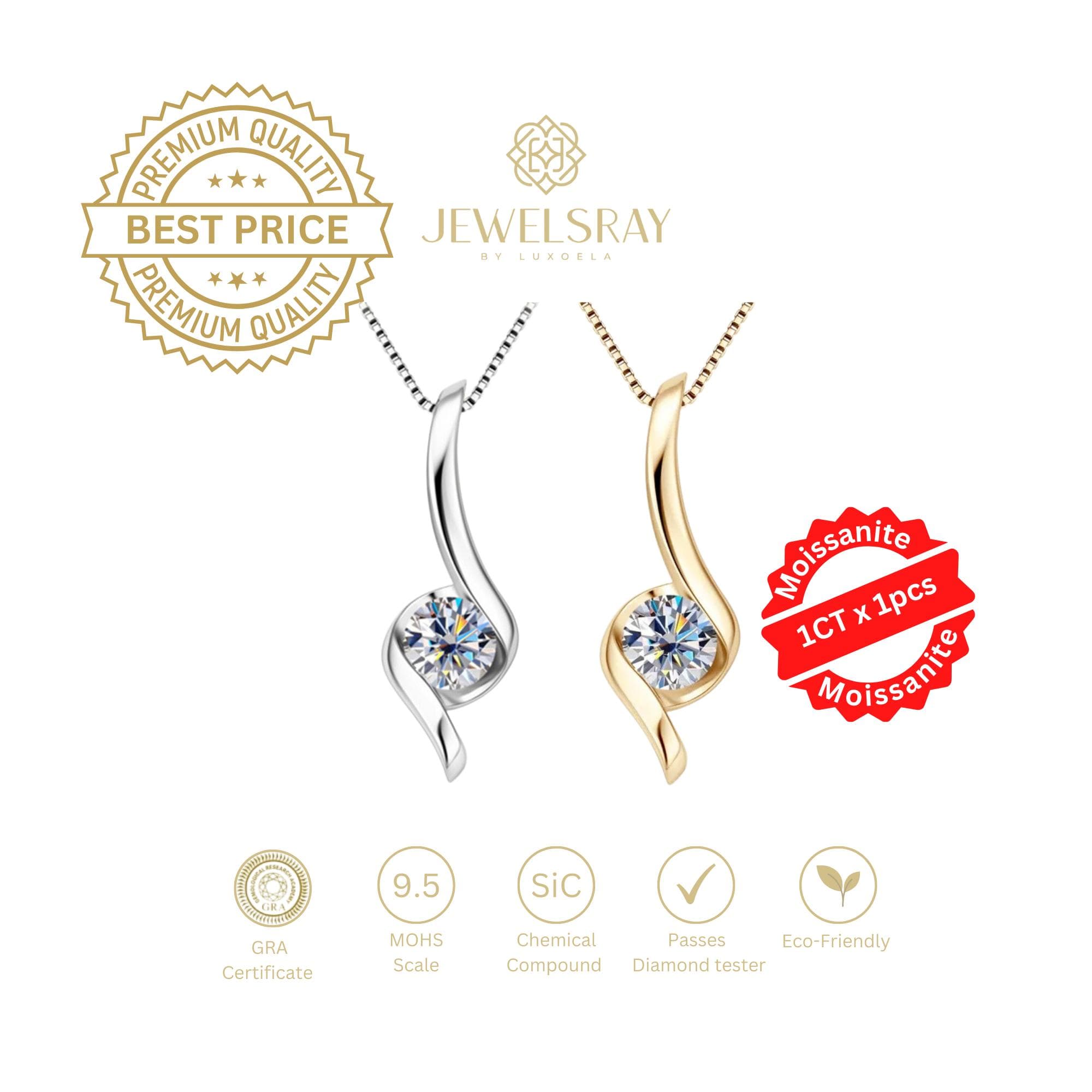 Kalung Spara Moissanite Necklace Diamond Look Lamaran Kawin Tunangan
