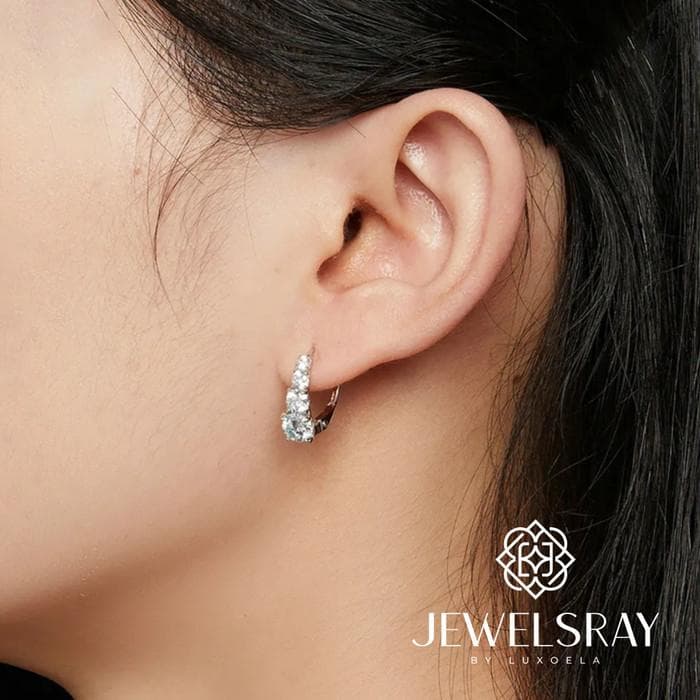 Anting Esme Moissanite Earring Diamond Look Lamaran tunangan kawin