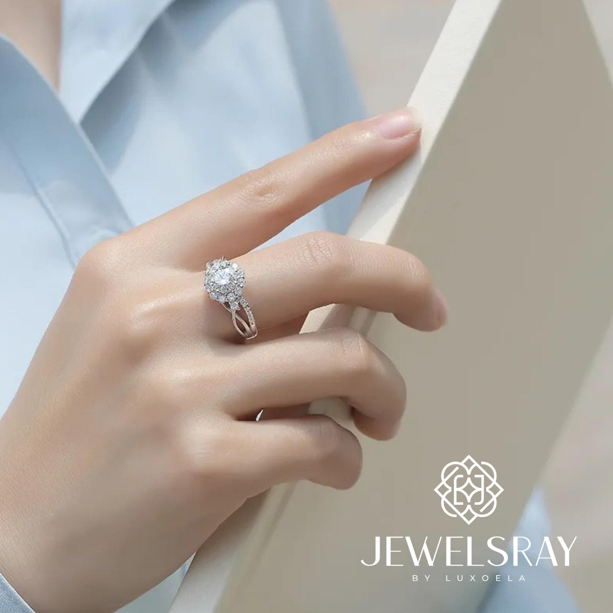 Cincin Talia Moissanite Ring Diamond Look Lamaran Tunangan Kawin