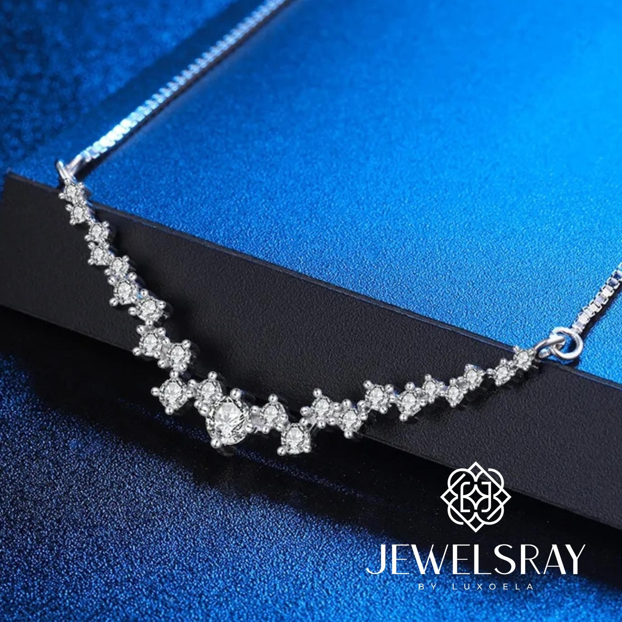 Kalung Aruna Moissanite Necklace Diamond Look Lamaran Kawin Tunangan