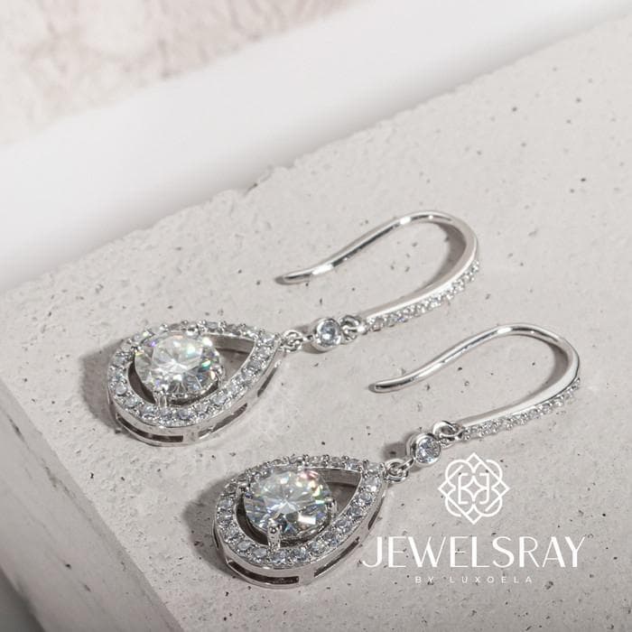 Anting Piru Moissanite Earrings Diamond Look Lamaran Kawin Tunangan