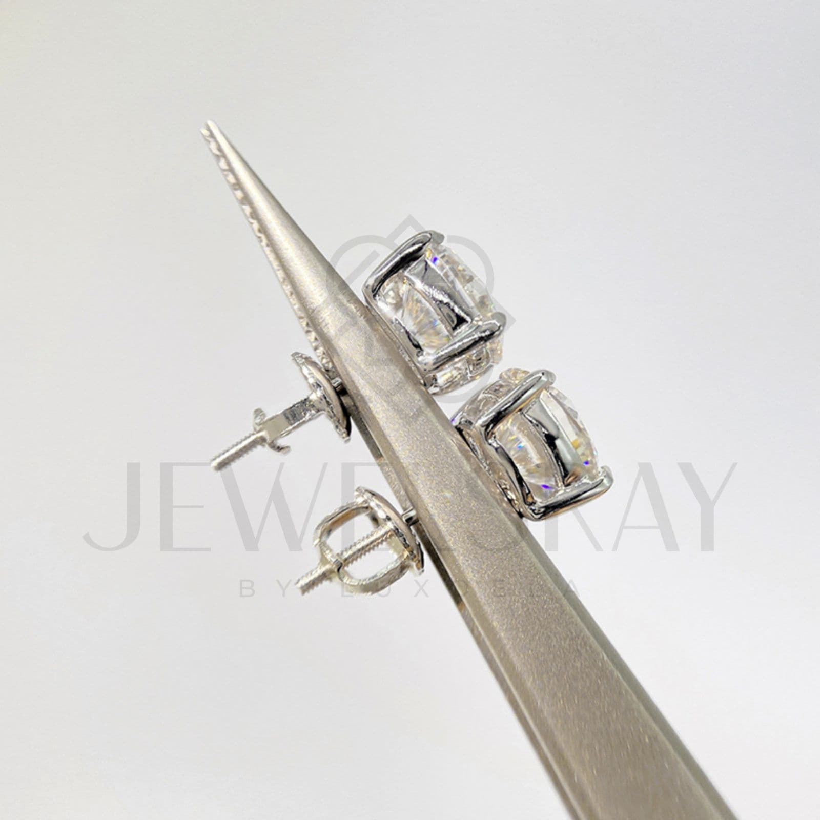 Anting Cherry Blossom Moissanite Sakura Cut Earrings Perhiasan Elegant Fancy Diamond Look Jewelry Kawin Tunangan Wedding Engagement Lamaran Married Bridal Jewelsray Intan Permata Luxoela