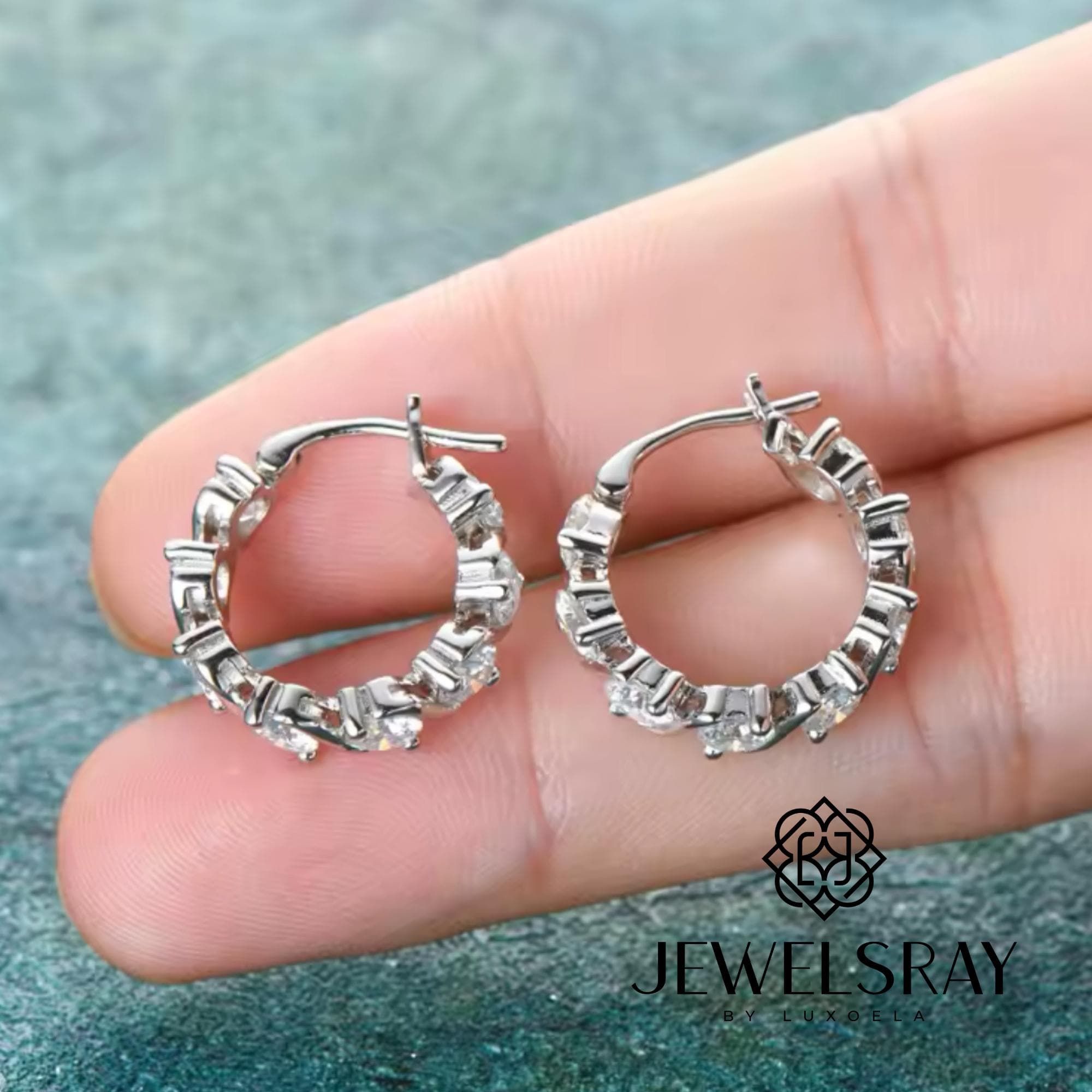 Anting Soma Moissanite Earrings Perhiasan Elegant Solitaire Fancy Diamond Look Jewelry Kawin Tunangan Wedding Engagement Lamaran Married Bridal Jewelsray Intan Permata