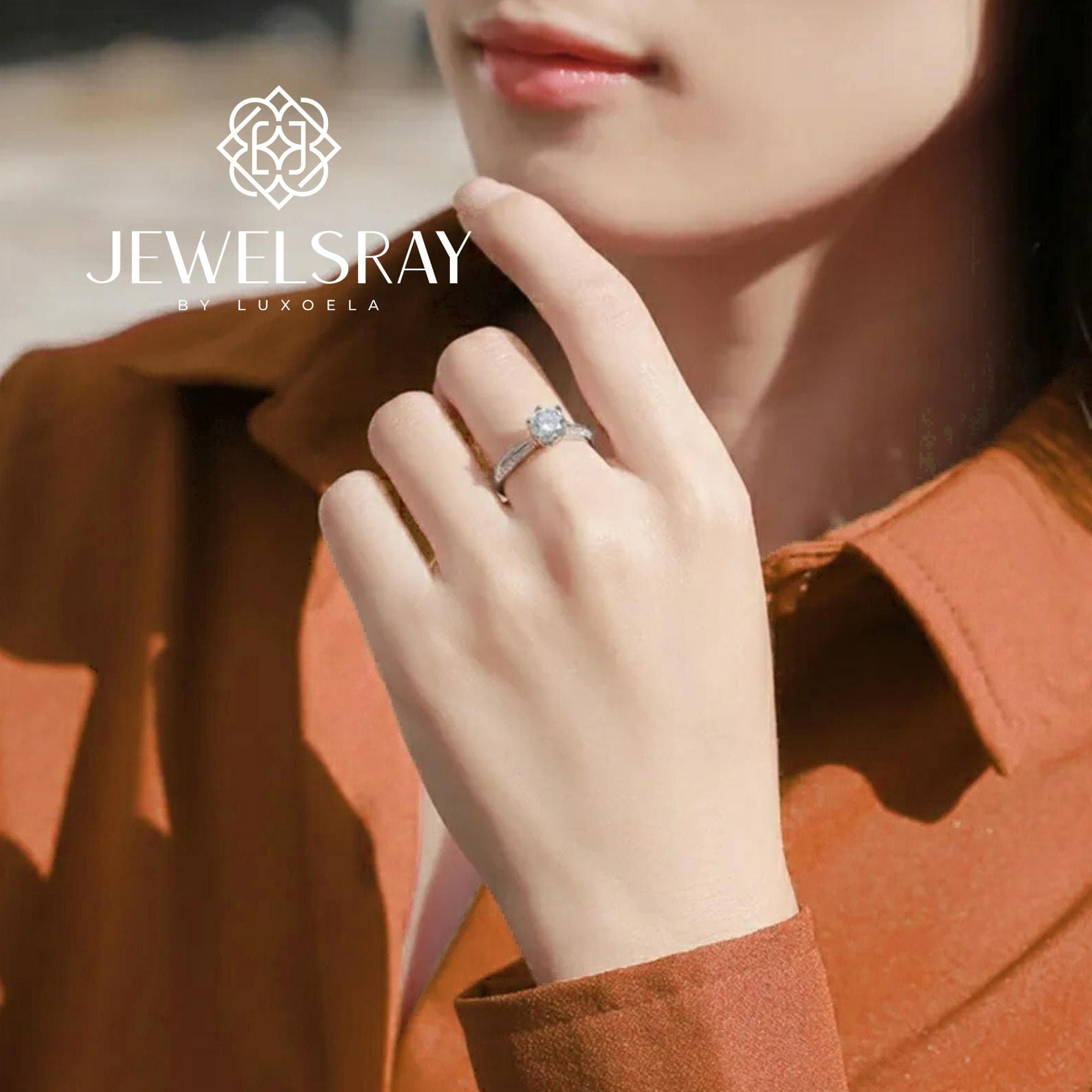 Cincin Kawin Ruri Moissanite 0.5 carat Ring Adjustable Diamond Look Lamaran