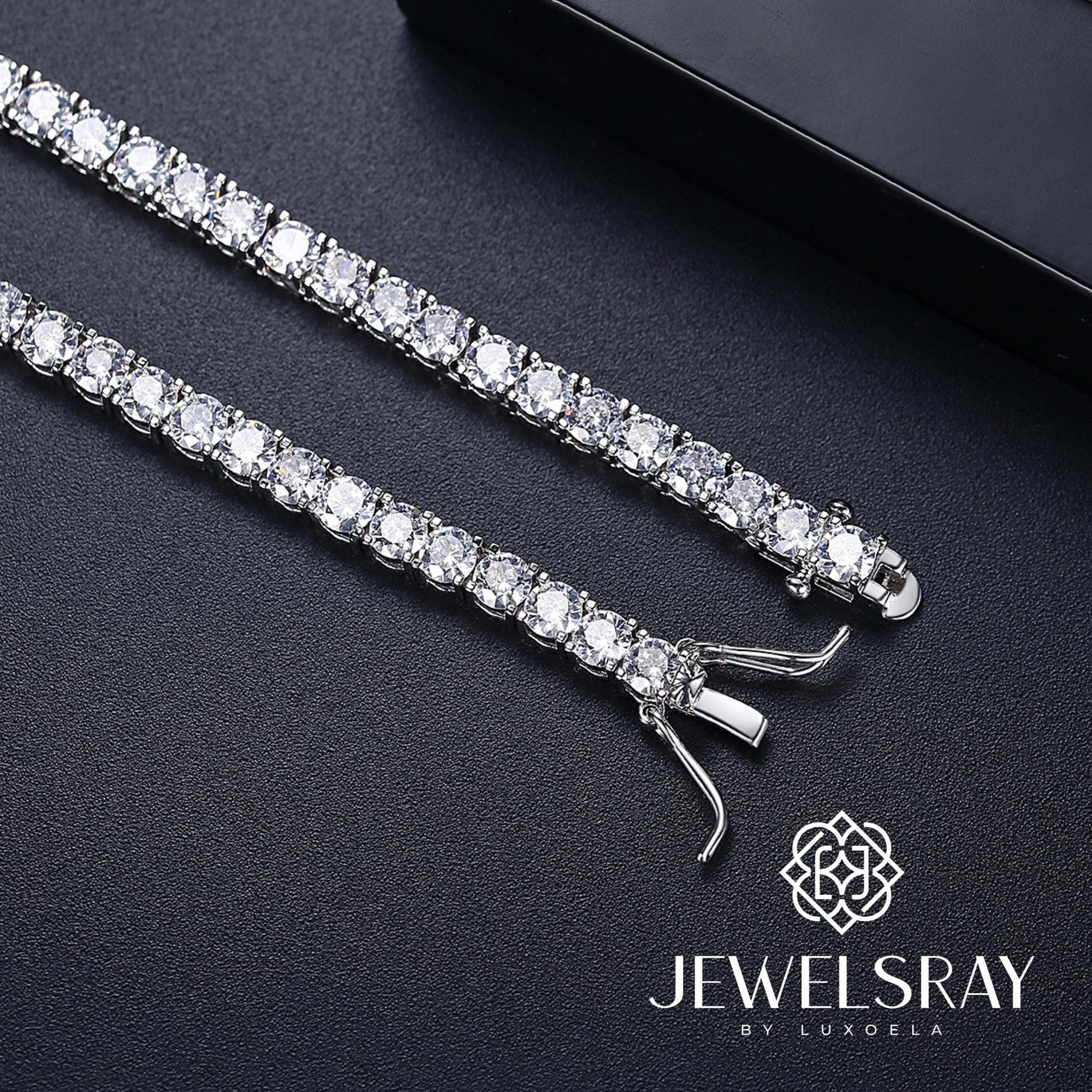 Allegra Tennis Necklace Bridal Set - Kalung Nagita Aurel Diamond Look