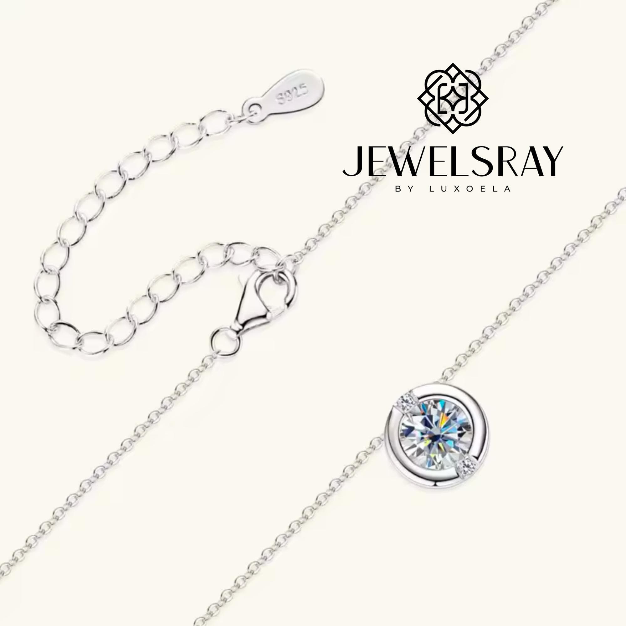 Lana Necklace - Moissanite Necklace Diamond Look Lamaran Kawin Tunangan