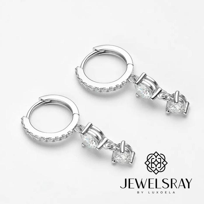 Anting Sienna Moissanite Earring Diamond Look Lamaran tunangan kawin