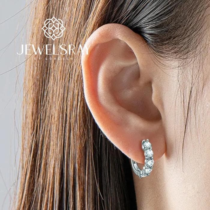 Anting Neelam Moissanite Earrings Diamond Look Lamaran Kawin Tunangan