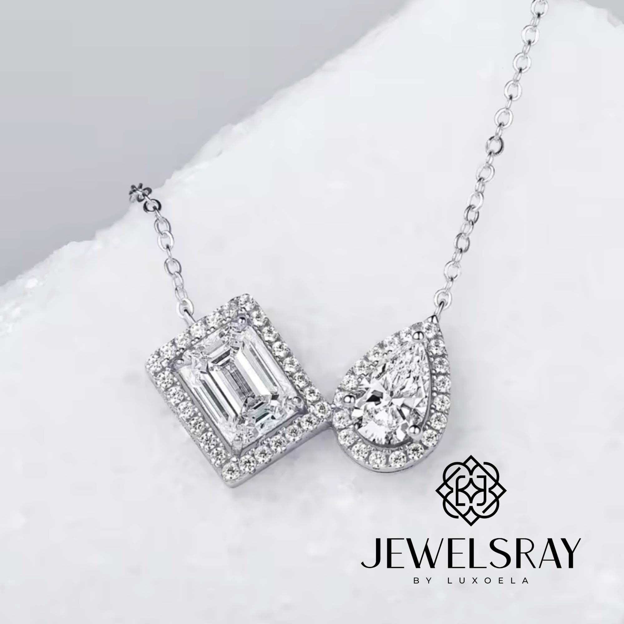Zephyre Necklace Kalung Moissanite Necklace Diamond Look Lamaran Kawin Tunangan