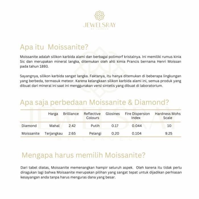 Cincin Kamira Moissanite Ring Diamond Look Lamaran Tunangan Kawin