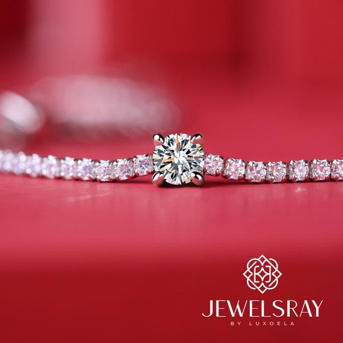 Gelang Izzie Moissanite Bracelet Diamond Look Tunangan Kawin Lamaran