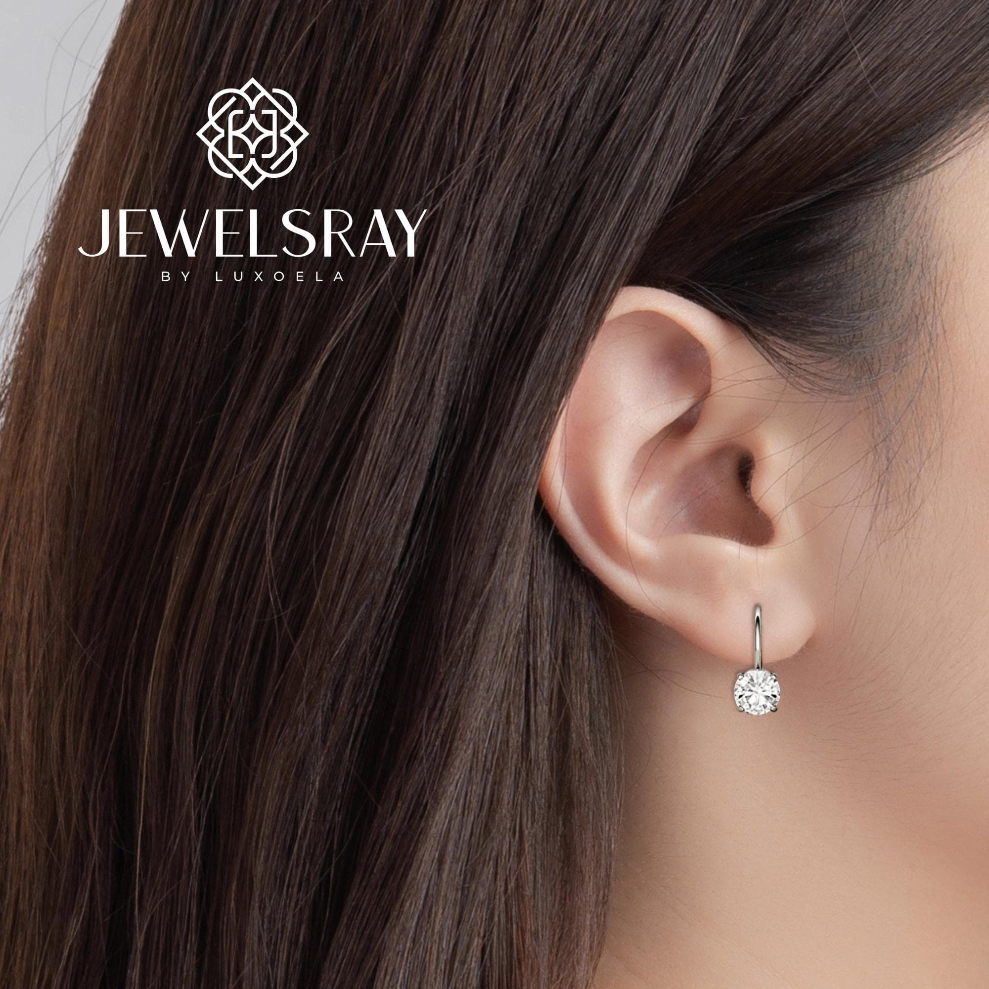 Anting Hira Moissanite Earrings Diamond Look Lamaran Kawin Tunangan