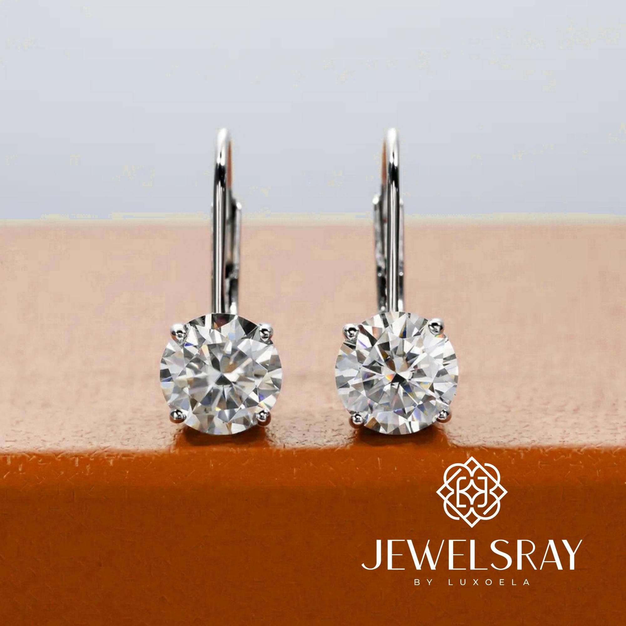 Anting Hira Moissanite Earrings Diamond Look Lamaran Kawin Tunangan