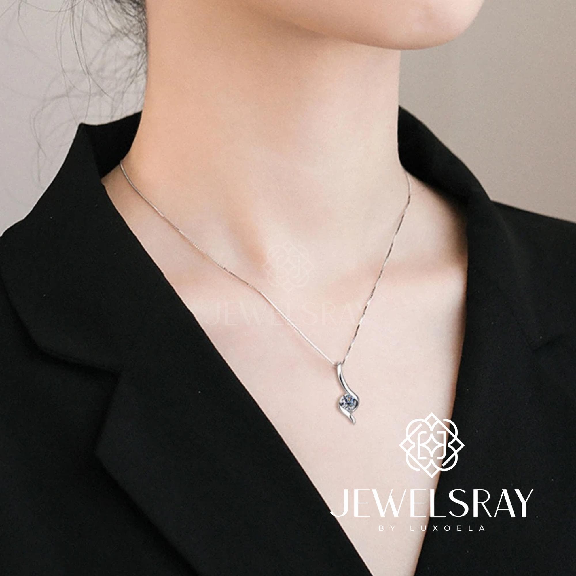 Kalung Spara Moissanite Necklace Diamond Look Lamaran Kawin Tunangan