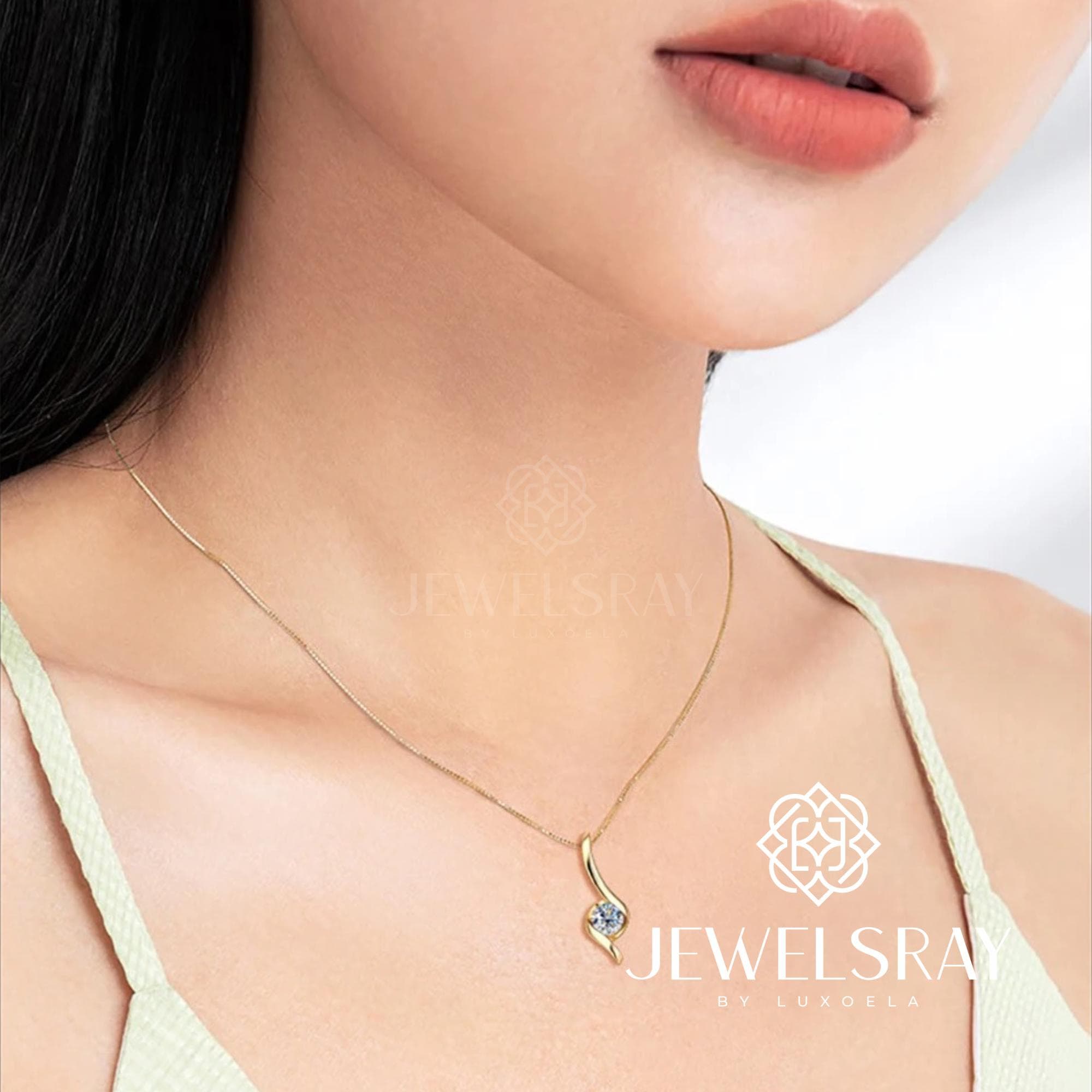 Kalung Spara Moissanite Necklace Diamond Look Lamaran Kawin Tunangan