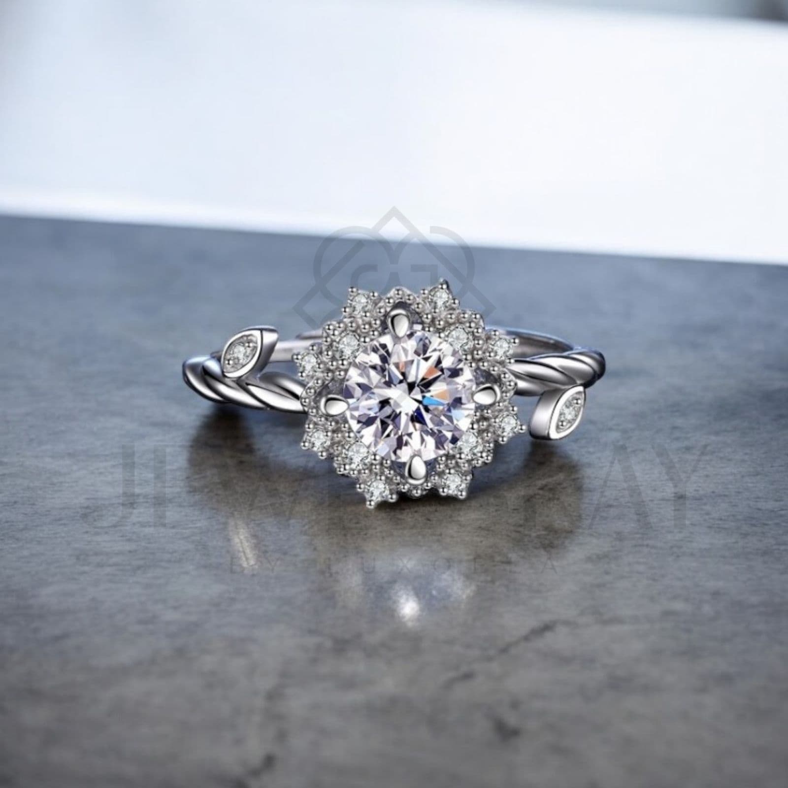 Cincin Amarys Ring Moissanite Diamond Look Kawin Perhiasan Elegant Fancy Jewelry Cincin Tunangan Wedding Ring Engagement Ring Lamaran Jewelsray Intan Permata Luxoela