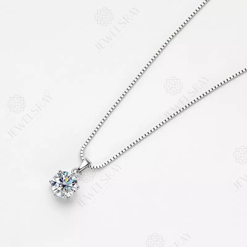 Eleanor Necklace Moissanite - Diamond Look Kalung Berlian Setting Gold