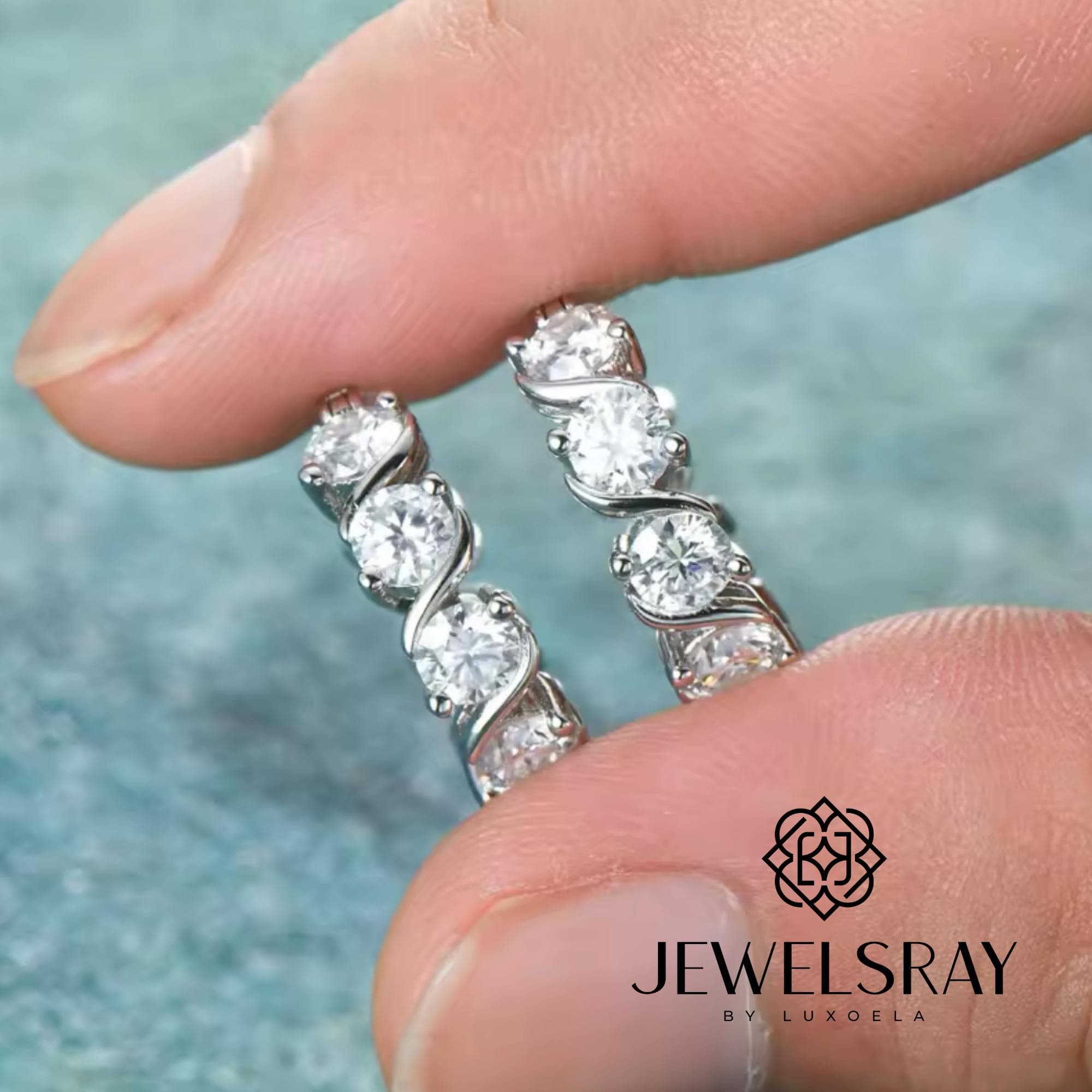 Anting Soma Moissanite Earrings Perhiasan Elegant Solitaire Fancy Diamond Look Jewelry Kawin Tunangan Wedding Engagement Lamaran Married Bridal Jewelsray Intan Permata