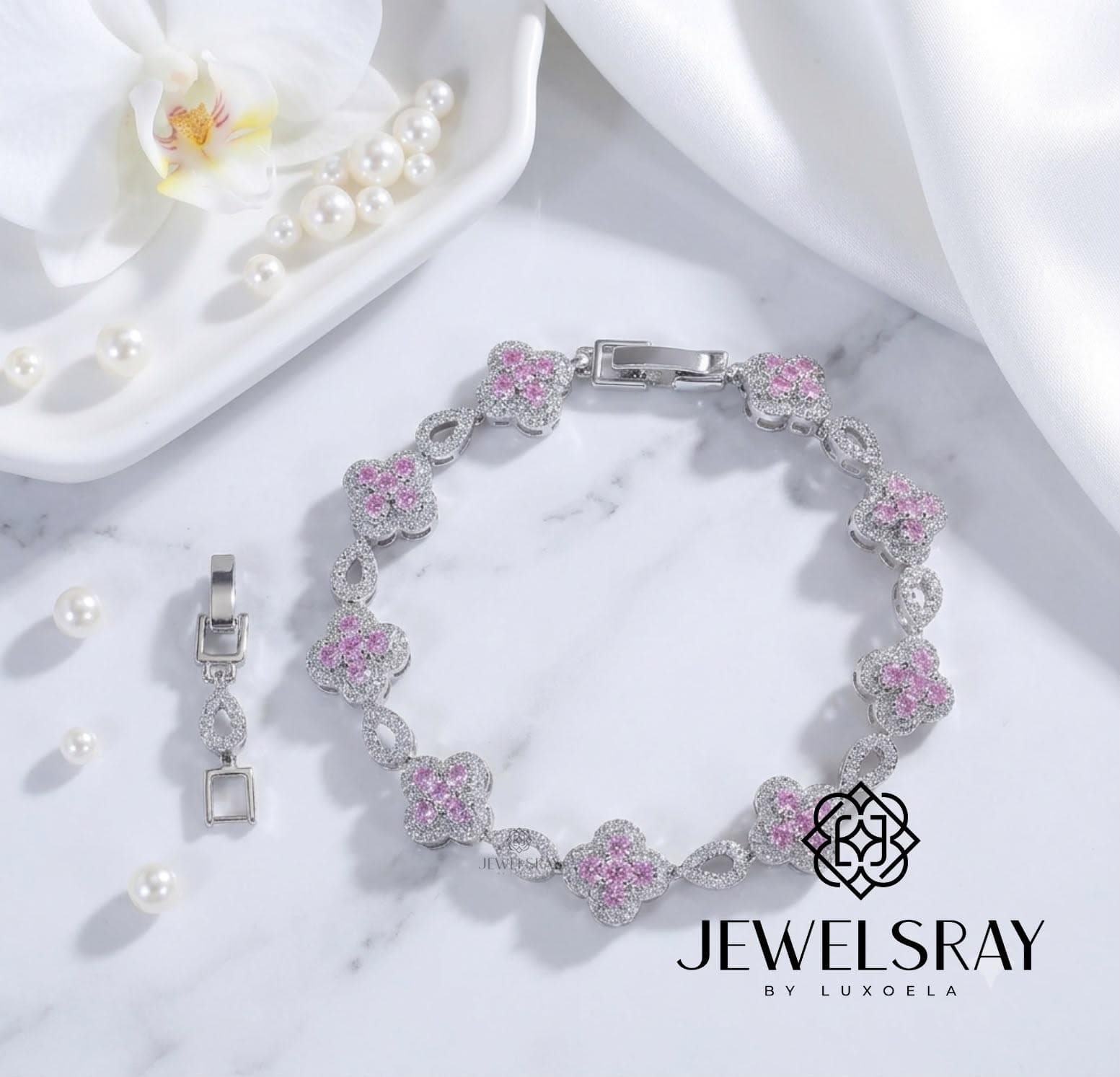 Gelang Pesta Yongin Bracelet Perhiasan Elegant Fancy Jewelry Wedding CZ Jewelsray Luxoela