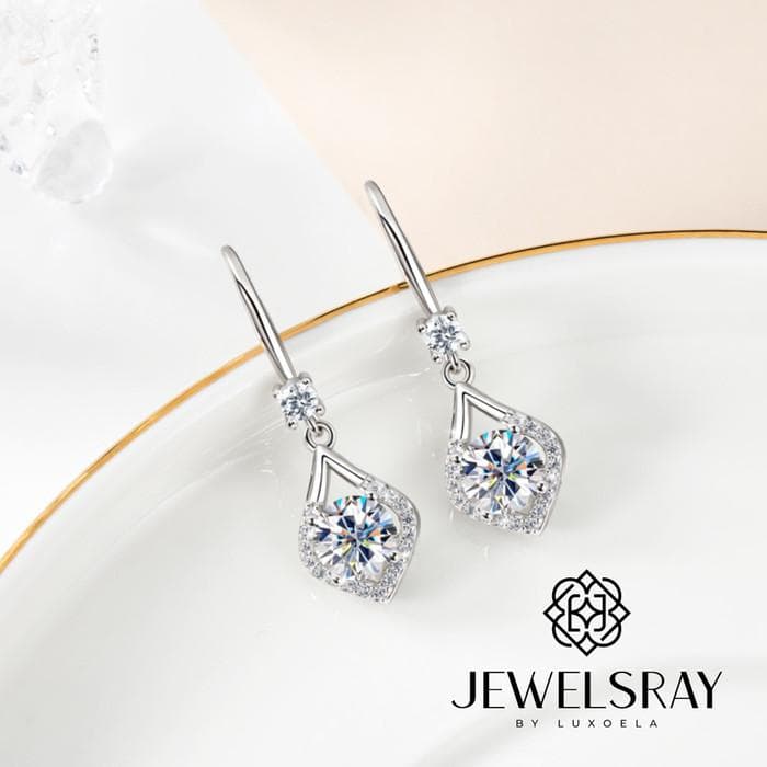 Anting Carlee Moissanite Earring Diamond Look Lamaran Tunangan Kawin