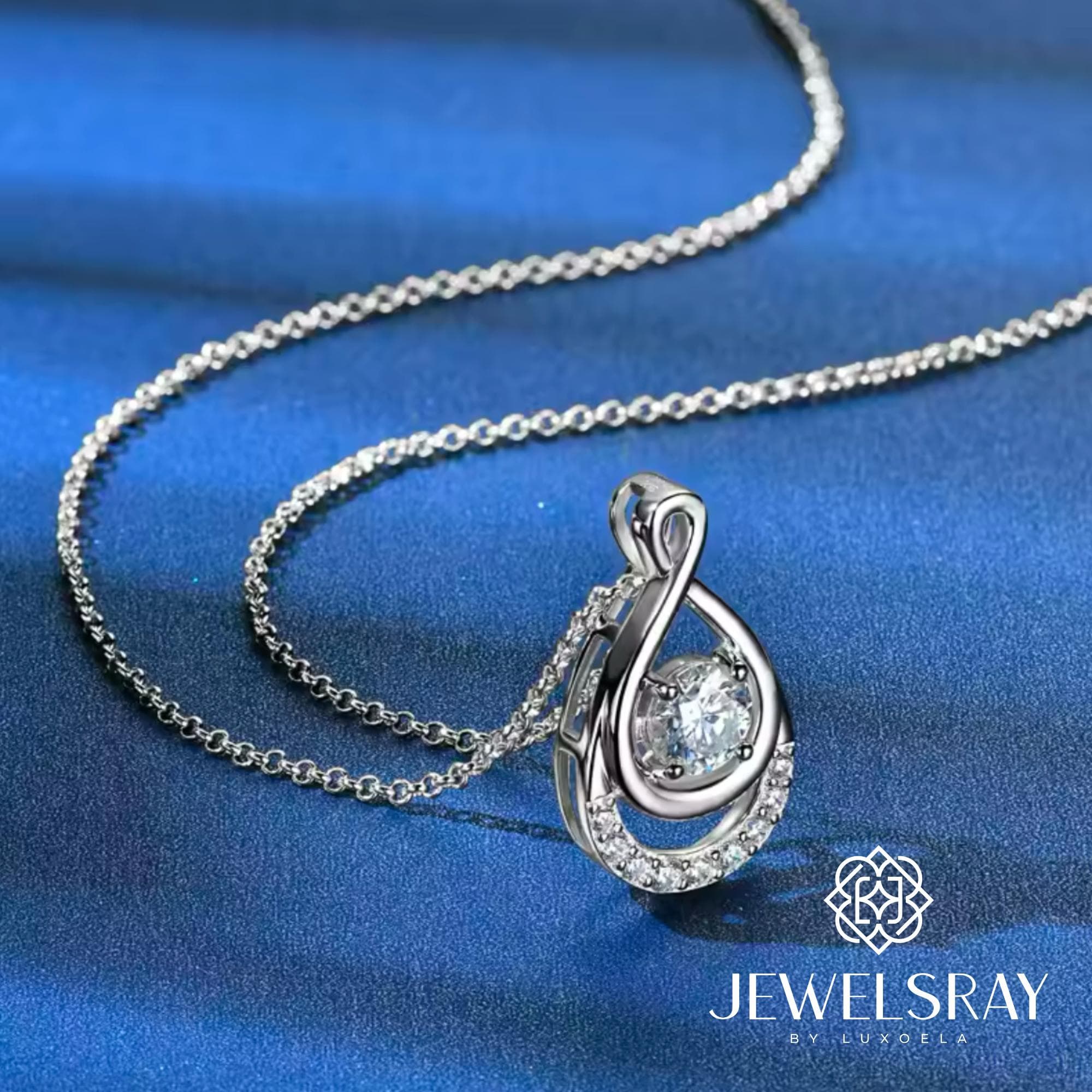 Lyra Necklace - Moissanite Necklace Diamond Look Lamaran Kawin Tunangan